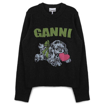 GANNI ダークグレー ウール ニット K2597-252 150946579 [P]
