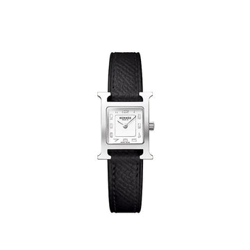 Hermes Heure H Mini Model 21mm Silver Tone Women's Watch Noire W404203WW00 159174195 [P]