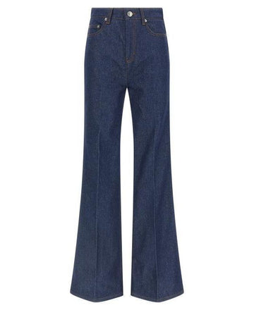 AMI Blaue Baumwolle Flare Fit Jeans 402 151054865 [P]
