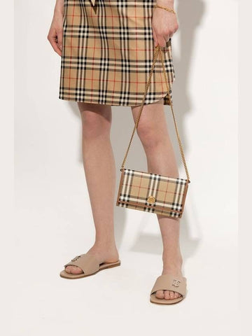 BURBERRY Kettenriemen Karomuster Geldbörse 8070413 151055920 [P]
