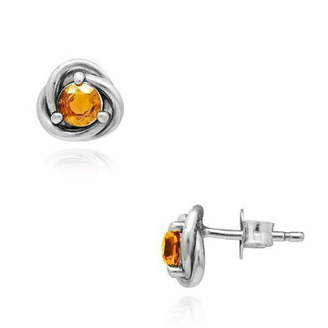 Pandora Honey Eternity Circle Stud Silver Earrings, November Birthstone 79548373 [P]