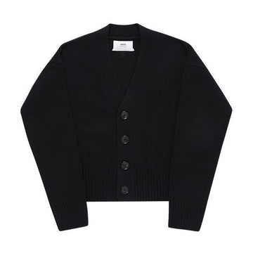 AMI Cardigan Tone-on-Tone Heart Logo Cropped Cardigan 73524429 [P]