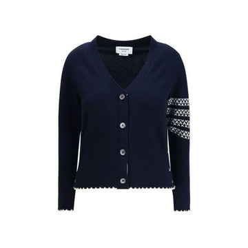 Thom Browne Holiday Hector V-Neck Cardigan Navy 158461869 [P]