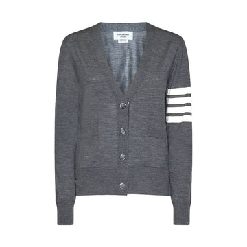 THOM BROWNE 26SS ジグザグVネックウールカーディガン 158461866 [P]