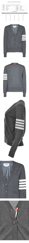 Thom Browne Diagonal V-Neck Wool Cardigan 158461866 [P]