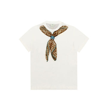 Fendi Short Sleeve Trompe L'Oeil Wrap Print Kids T-Shirt JUI180 7AJ F0TU9 139398699 [P]