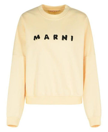 Marni Logo Print Cotton Crew Neck T-Shirt 151059979 [P]