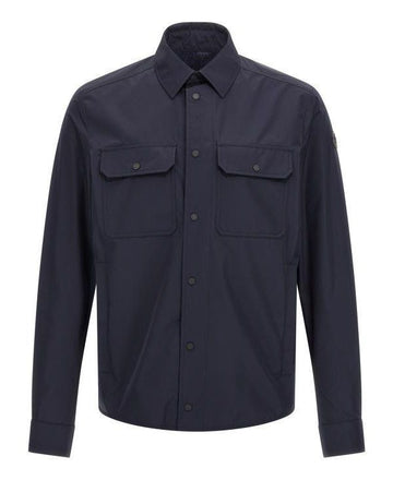 Moncler Leather Logo Patch Shirt 2F00014 549MF 742 151060714 [P]
