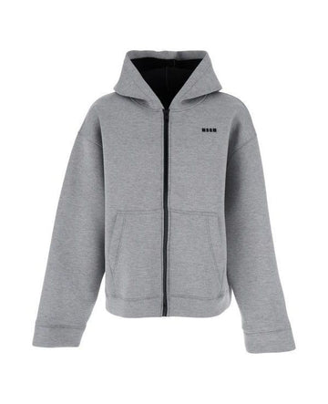 MSGM マイクロロゴビスコースフードジップアップ 3940MH24 257612 97 151062132 [P]
