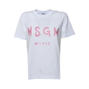 MSGM Brushed Logo Short Sleeve T-Shirt 151062191 [P]