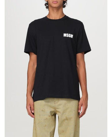 MSGM Logo Print Short Sleeve T-Shirt 151062358 [P]