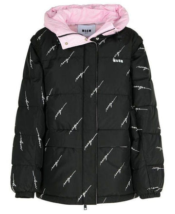 MSGM Embroidered Logo Nylon Down Jacket 151062371 [P]