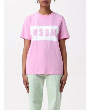 MSGM Box Logo Short Sleeve T-Shirt 151062449 [P]