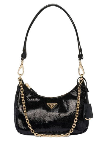PRADA Reedition Nylon Sequined Mini Bag 151072178 [P]