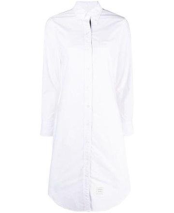 THOM BROWNE Oxford Grogain Placket Hemd Kleid 100 151102819 [P]