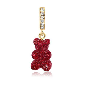CRYSTAL HAZE JEWELRY NOSTALGIA BÄR - ROTE SAMT - PAVE VERBINDER Damen Charm 151110347 [P]