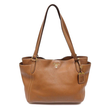 PRADA BR4970 Brown Vitello Daino Lettering Schultertasche 159183682 [P]