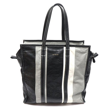 BALENCIAGA Lammleder Bazar Streifen Shopper Medium Tote Bag 159183707 [P]