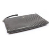Saint Laurent Gray Leather Chevron Matelassé Monogram Document Holder Strap Clutch 159183772 [P]