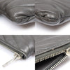 Saint Laurent Gray Leather Chevron Matelassé Monogram Document Holder Strap Clutch 159183772 [P]