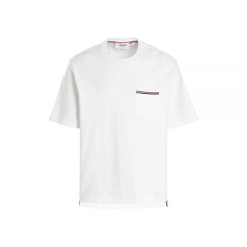 Thom Browne Stripe Pocket T-Shirt White MJS183A 07323 100 158461858 [P]