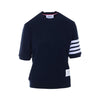 Thom Browne Textured Pique 4 Bar T-Shirt Navy 158461846 [P]