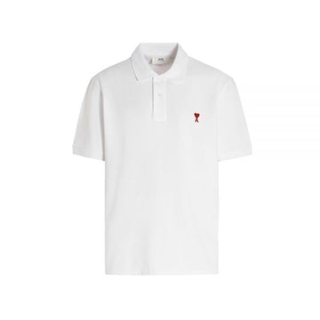 AMI Heart Small Logo Collar T-shirt White BFHPL001 760 100 158346238 [P]