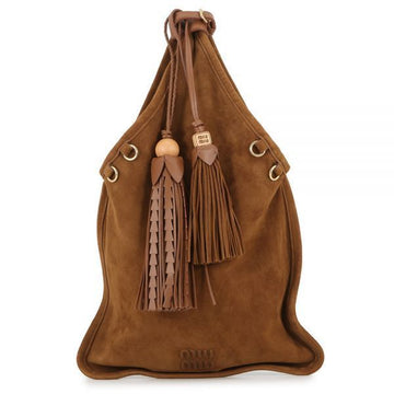 Miu Miu Tassel Decor Suede Handbag 155670152 [P]