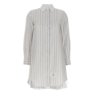 THOM BROWNE Plissé Rückenstreifen Oxford-Kleid (FDSD95C F0272 996) 75821565 [P]