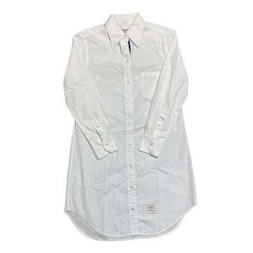 Thom Browne RWB Tab Point Collar Solid Poplin Dress (FDS002E 03113 100) 75951845 [P]