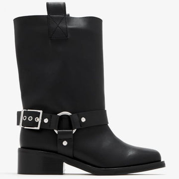 Ganni MID SHAFT BIKER BOOTS 136628357 [P]