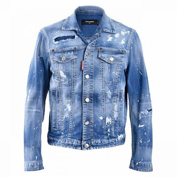 DSQUARED2 DAN JEAN Denimjacke mit Farbspritzern 125074597 [P]