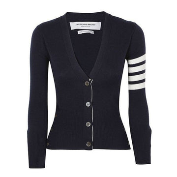 Thom Browne Classic Cashmere 4-Bar V-Neck Cardigan 121356744 [P]