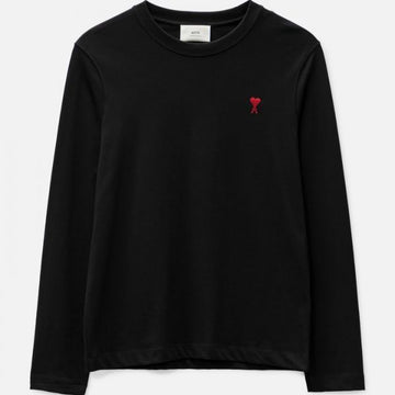 AMI ハートロゴチェーンステッチロングスリーブTシャツ 75810328 [P]
