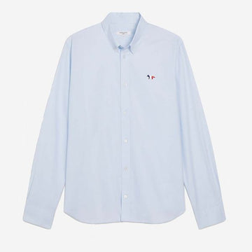 Maison Kitsune Tricolor Fox Patch Classic Shirt BD (FM00400WC2010-LB) 75943744 [P]