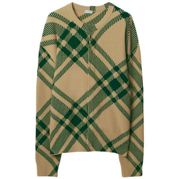 BURBERRY チェック柄ウールブレンドカーディガン 114971523 [P]