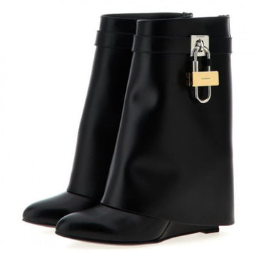 Givenchy Leather Shark Lock Ankle Boots 148550128 [P]