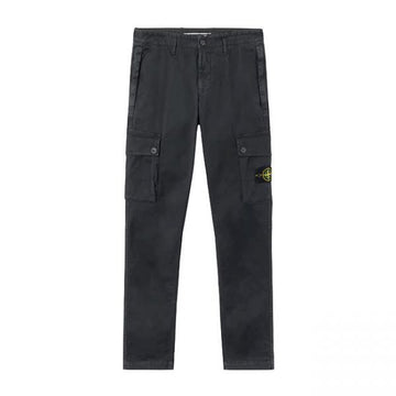 STONE ISLAND ストレッチオーガニックブロークンツイルコットンオールドエフェクトスリムフィットカーゴパンツ (K2S15 S00L1 V0162) 146987522 [P]