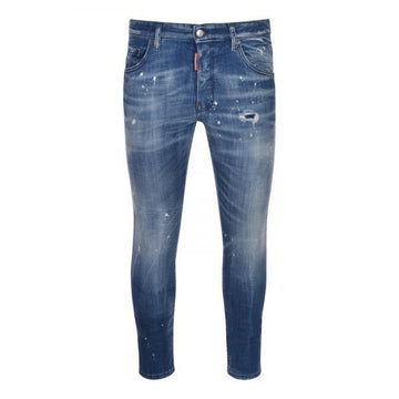 DSQUARED2 ミディアムフィロブルーウォッシュスケータージーンズ 136542294 [P]