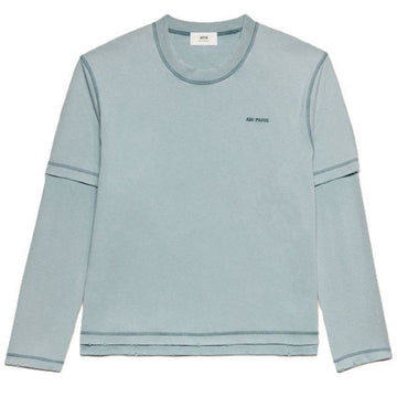 AMI Faded Out Long Sleeve T-Shirt stamp: UTS216 JE0051 468 75810150 [P]