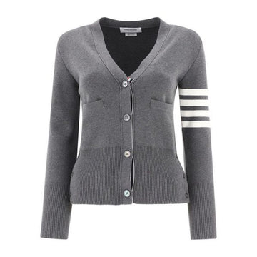 Thom Browne Classic V-Neck Cardigan in Cotton 4-Bar Milano 26SS 115833494 [P]