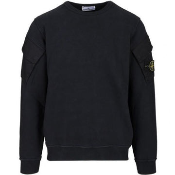 STONE ISLAND ブラシドオーガニックコットンフリースレギュラーフィットクルーネックスウェットシャツ 150650702 [P]