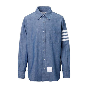 Thom Browne Shambray 4-Bar Shirt 75927477 [P]
