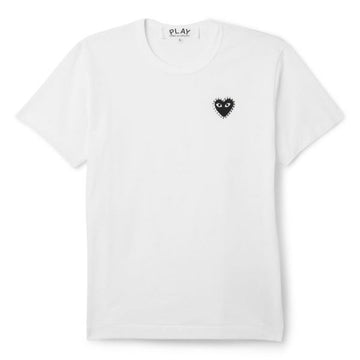 COMME DES GARCONS Rhinestone-Herz-Patch T-Shirt mit kurzen Ärmeln 26SS 138839606 [P]