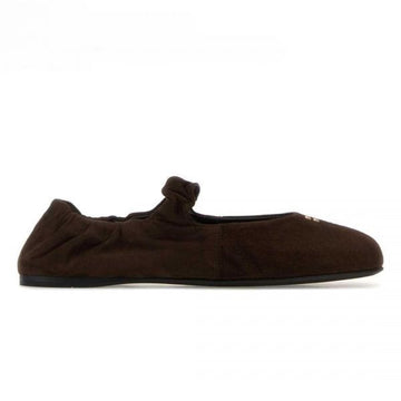 Miu Miu Rouche Suede Ballerina Shoes 26SS 156137826 [P]