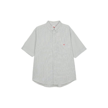 Danton Men's Dot Button Down Shirt Off White Navy Check DT-B0337-OWNC 155887330 [P]