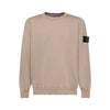Stone Island Crew Neck Cotton Knit with Patch in Sand 155183441 [P]