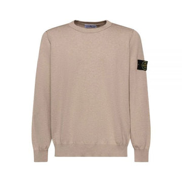 STONE ISLAND Wappen-Patch Crewneck Baumwollstrick Sand 26SS 5100053 S00B2 V0M9A 155183441 [P]