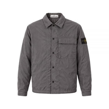 STONE ISLAND Wappen Patch Overshirt Jacket Charcoal 26SS 155183440 [P]