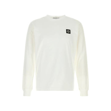 STONE ISLAND ロゴパッチロングスリーブTシャツ ホワイト L1S15 2100031 S0013 V0001 155183406 [P]